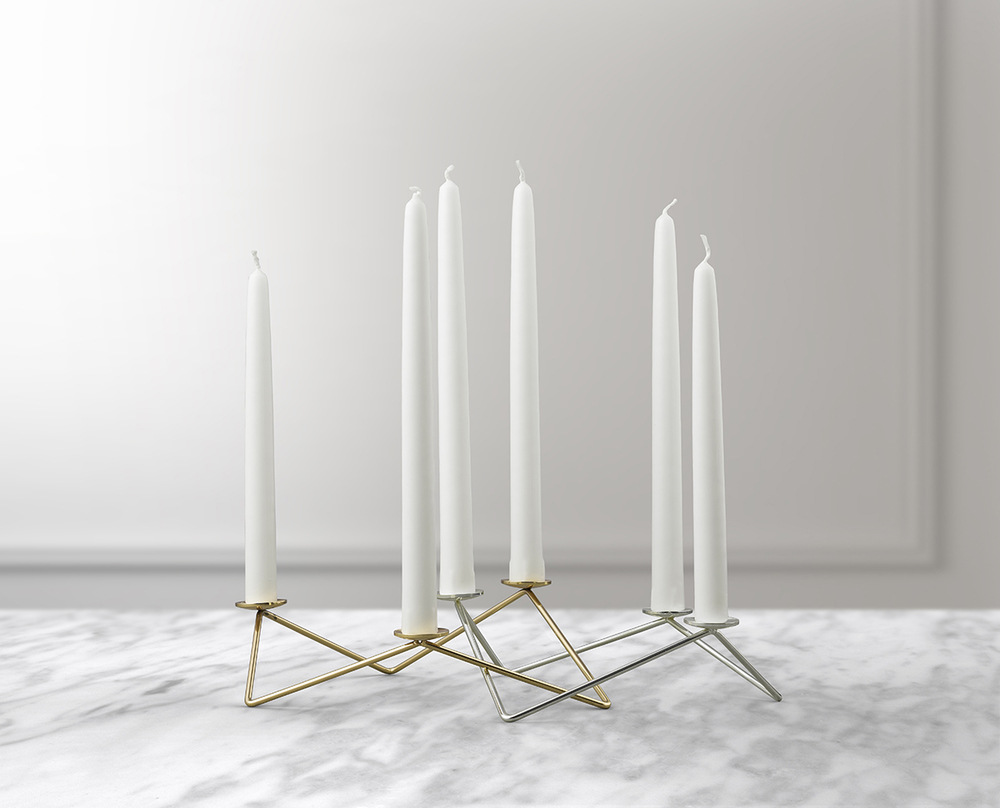 Iron Geometric Candle Holder, picture 3 of 4