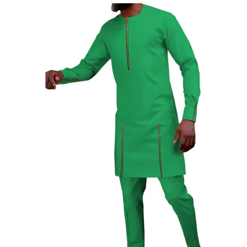 African Men's Slim L Two-piece Suit