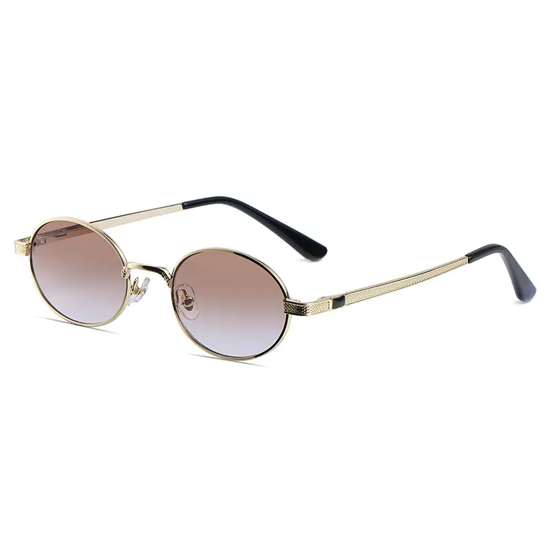 Fashion Metal Retro Colorful Round Sunglasses