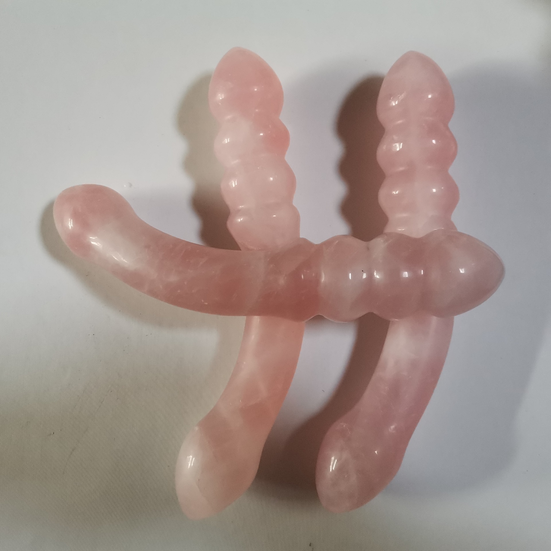 Natural Rose Powder Crystal Polished Massage Stick Sex Stick Sex