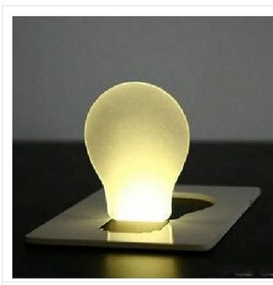 Foldable LED Pocket Lamp Mini Wallet Pocket LED Card Light Novelty Lighting Bulb Lamp Credit Card Size Ultra-thin Lamp 