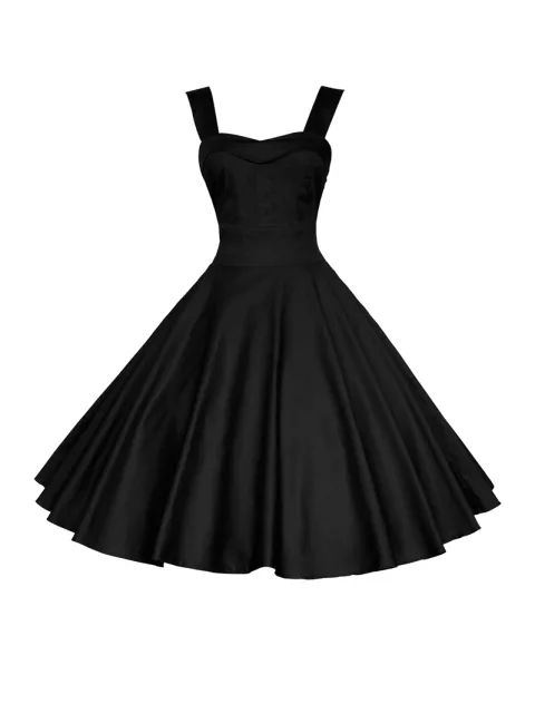 Retro High-waisted Puffy Dress