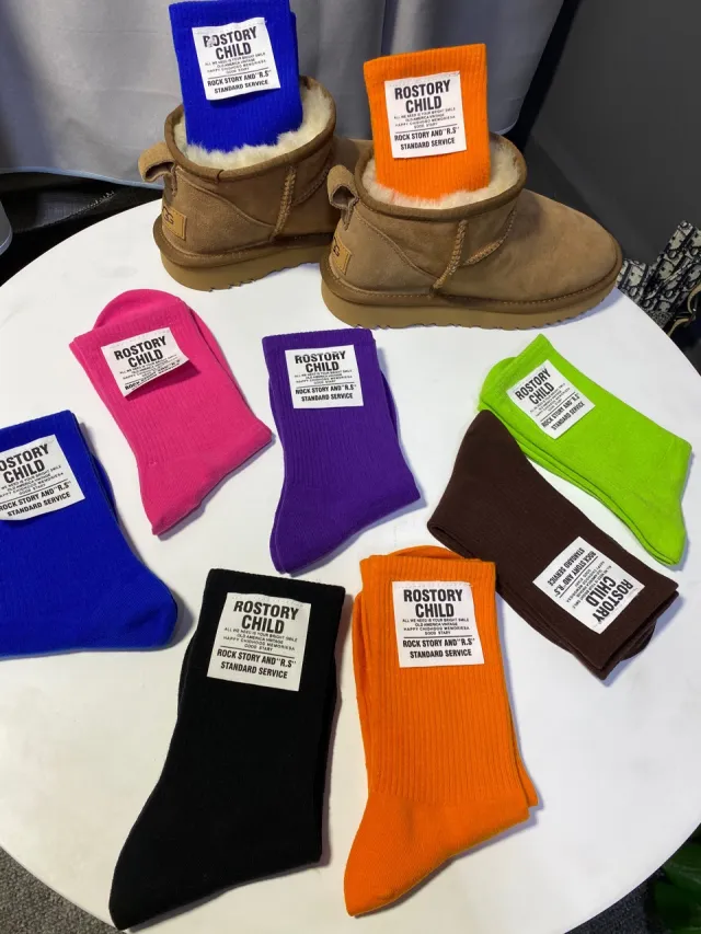 Candy Colored Cloth Socks Red - Shop at LoveMi