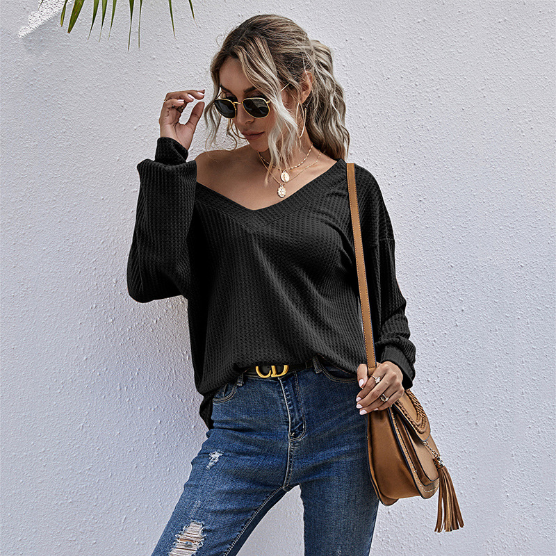 Large Size Long-Sleeved Women's Knitted Bottoming Shirt