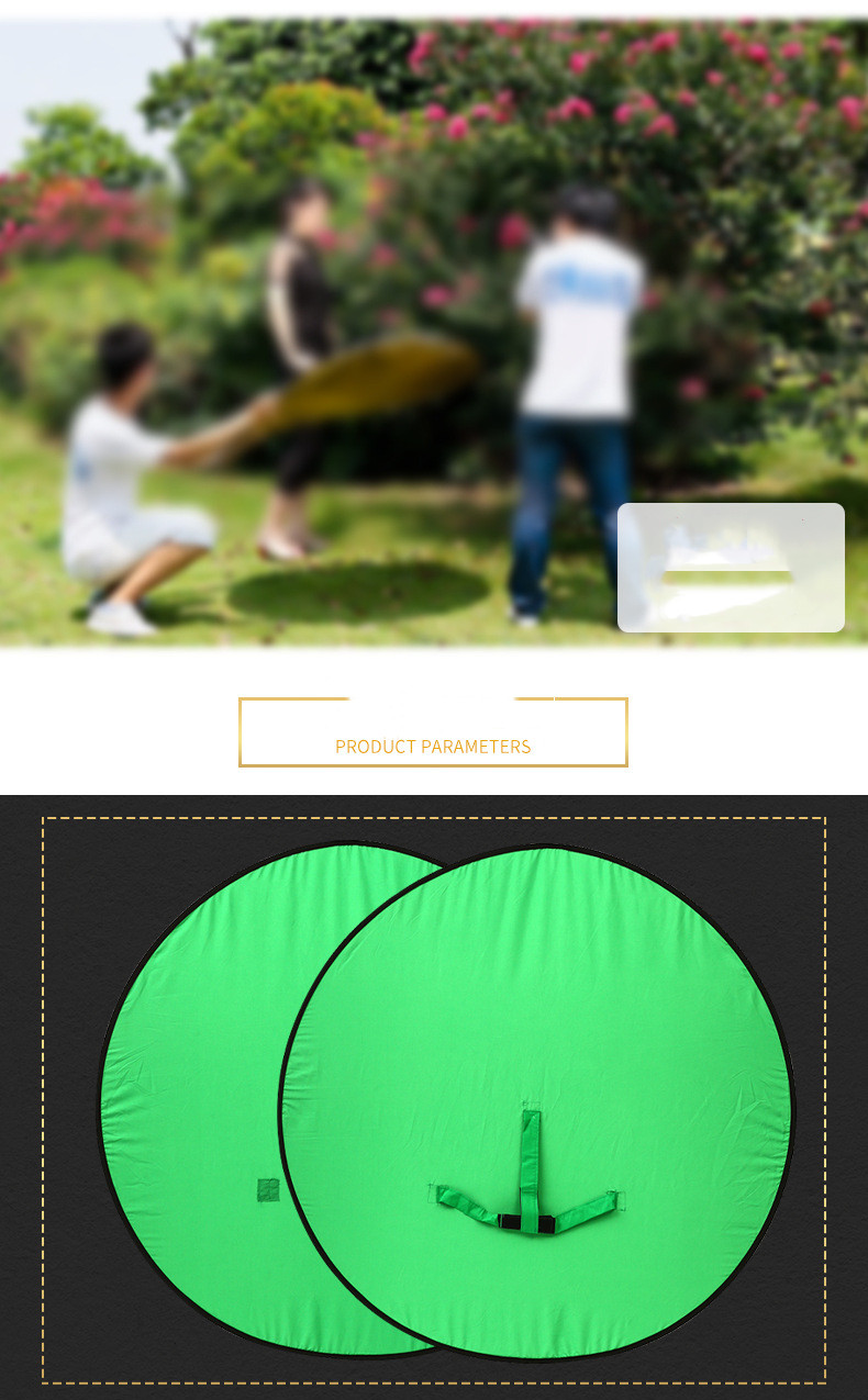 Green Screen Background Live Photography Circular Foldable Reflector