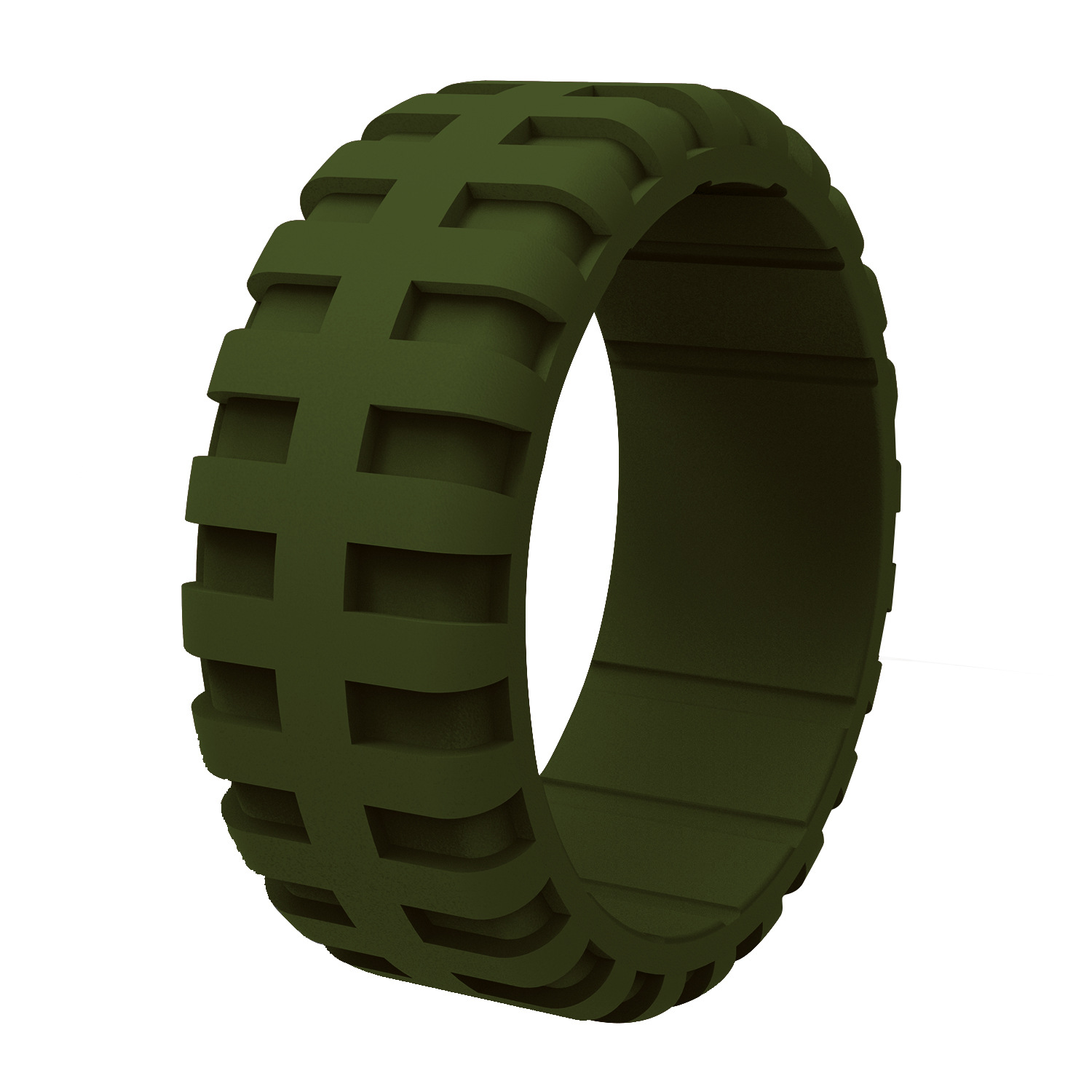 Amazon New Tire Pattern Silicone Ring Men's Breathable Silicone Ring Christmas Gift