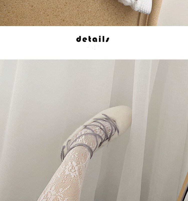 Title 5, White retro Lace Fishnet Stockings Gardenia Bot...