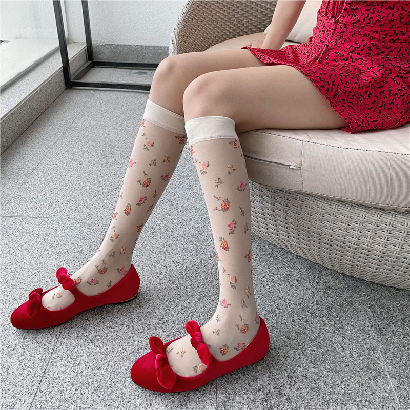 Title 3, Thin Transparent Tube Socks Core-spun Silk Jacq...