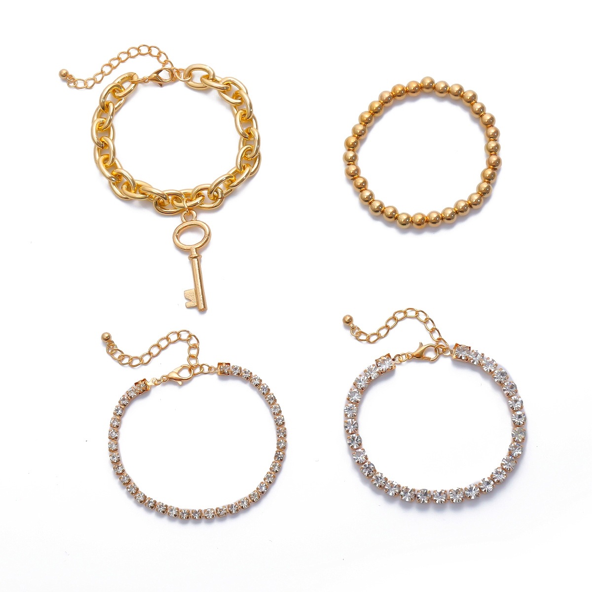 European and American Cross-border Jewelry Retro Street Shooting Claw Chain Diamond Handmade Jewelry