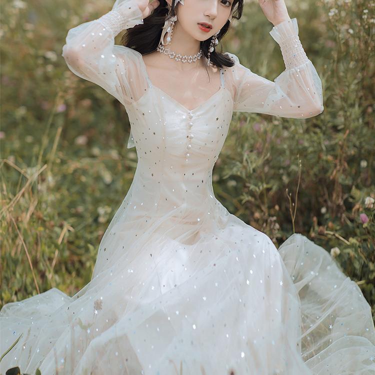 Sequined Mesh Super Fairy Skirt