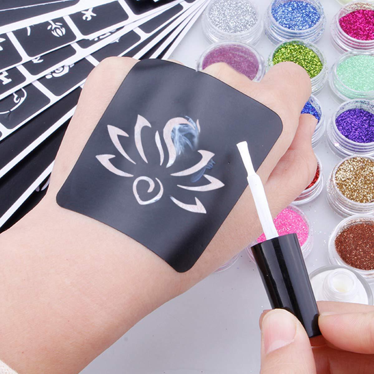 Title 2, New Innovative Diamond Glitter Tattoo Set Semi-...