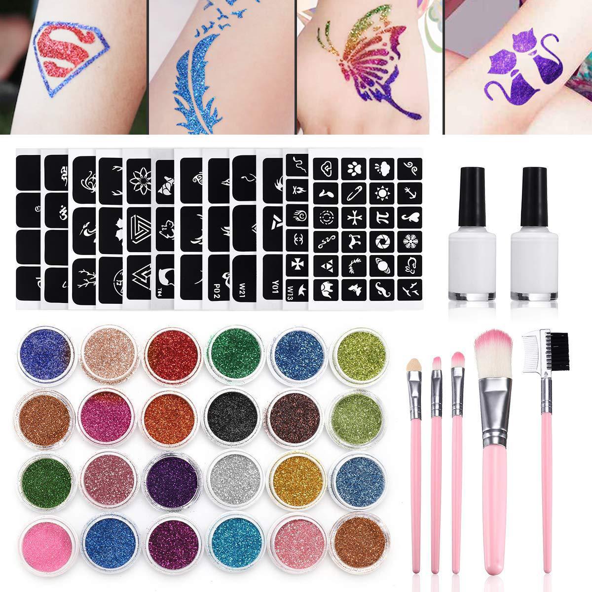 Title 4, New Innovative Diamond Glitter Tattoo Set Semi-...