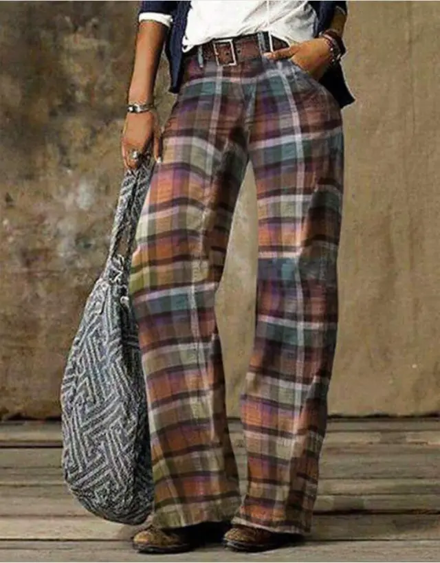 Women's Loose Faux Denim Wide Leg Pants A M - Shop at LoveMi