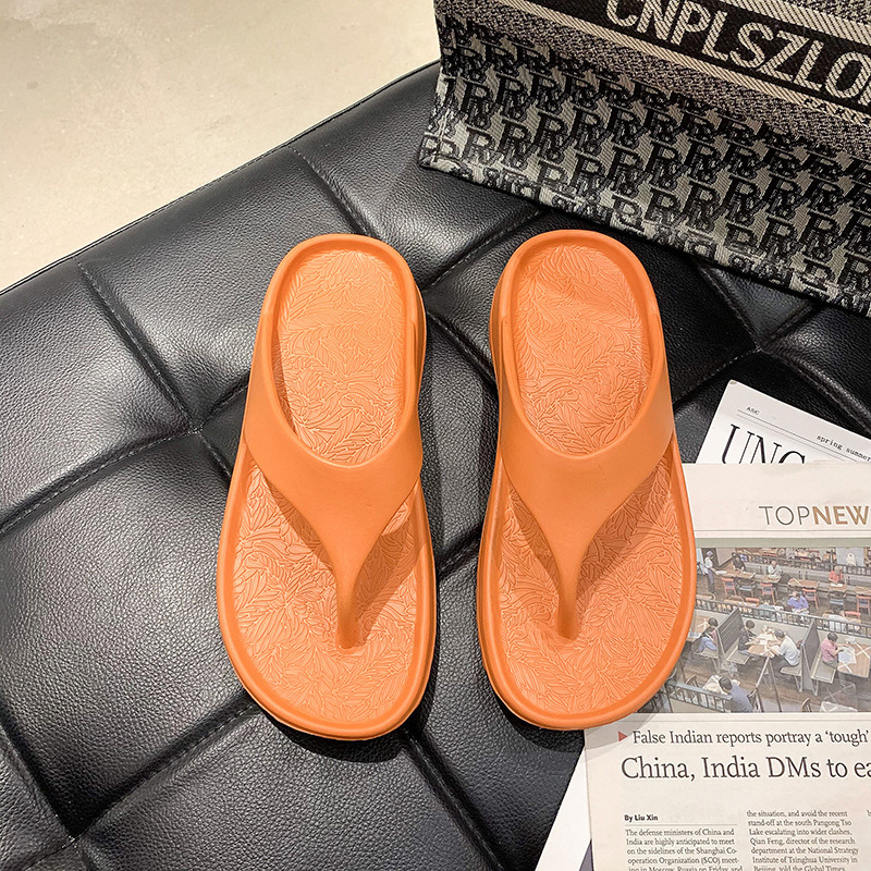 Flip Flops Outdoor Beach Soft Sole Sandals Orange - Shop at LoveMi