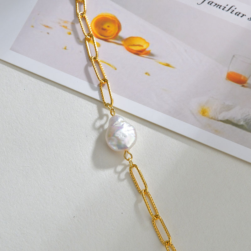 StainlessSteel 18K Love Pearl Round Brand SimpleSracelet Female InsJewelry