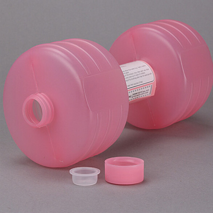 Water-filled Dumbbells pink lid off