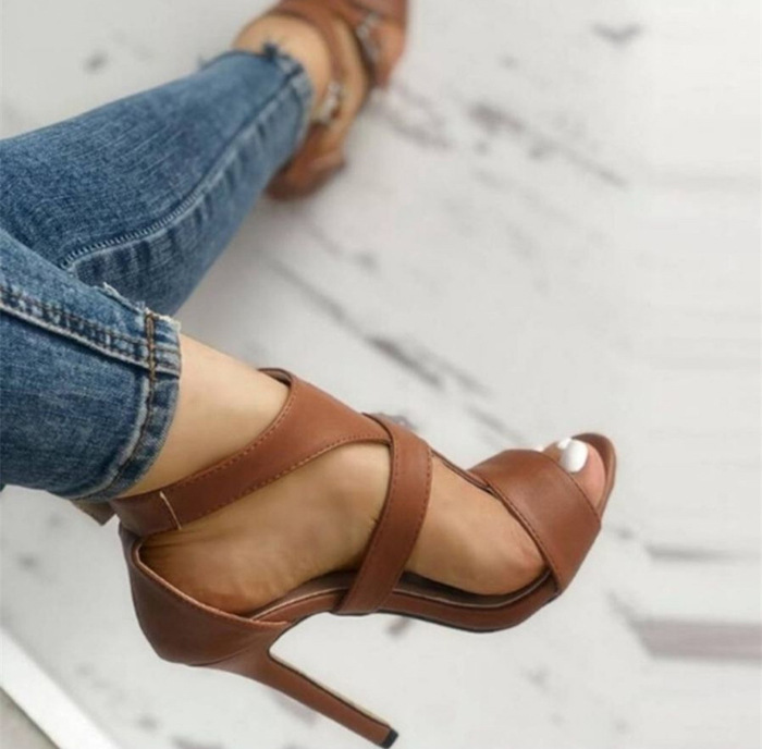 High-heeled Sandals Hollow Roman Women's Shoes