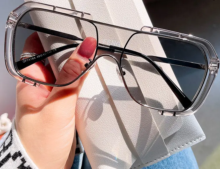 Ins Net Red One-Piece Large Frame Sunglasses