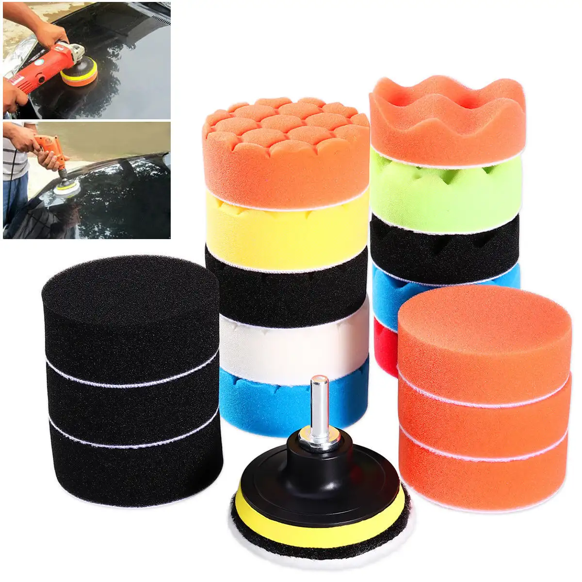 Car Beauty 3 Inch 19 Piece Set Polishing Sponge