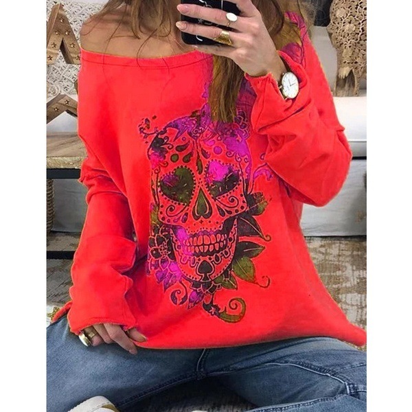 Title 4, Langärmliges Pullover-Sweatshirt mit Totenkopf-...