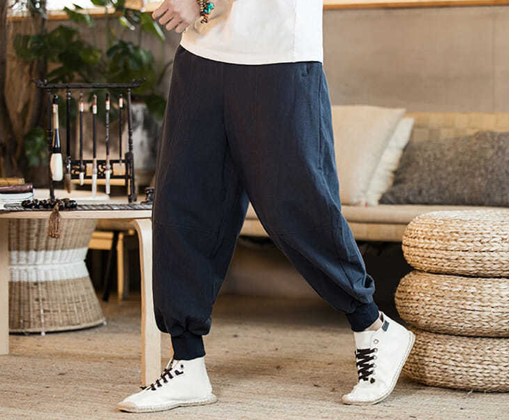 Chinese Style Small Feet Wide-leg Bloomers