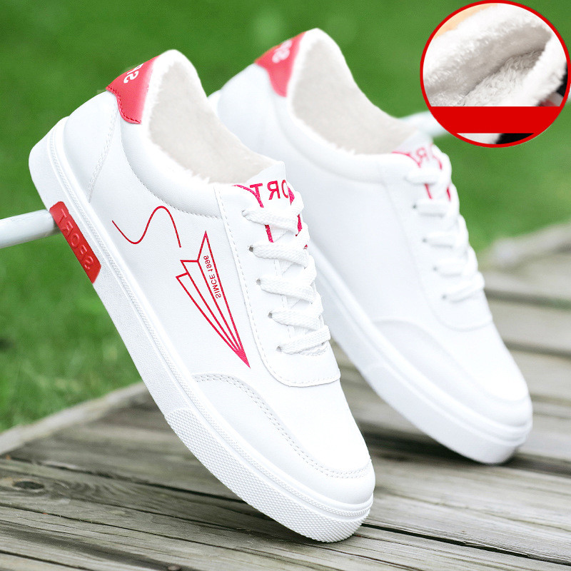 8612white red Plus fleece