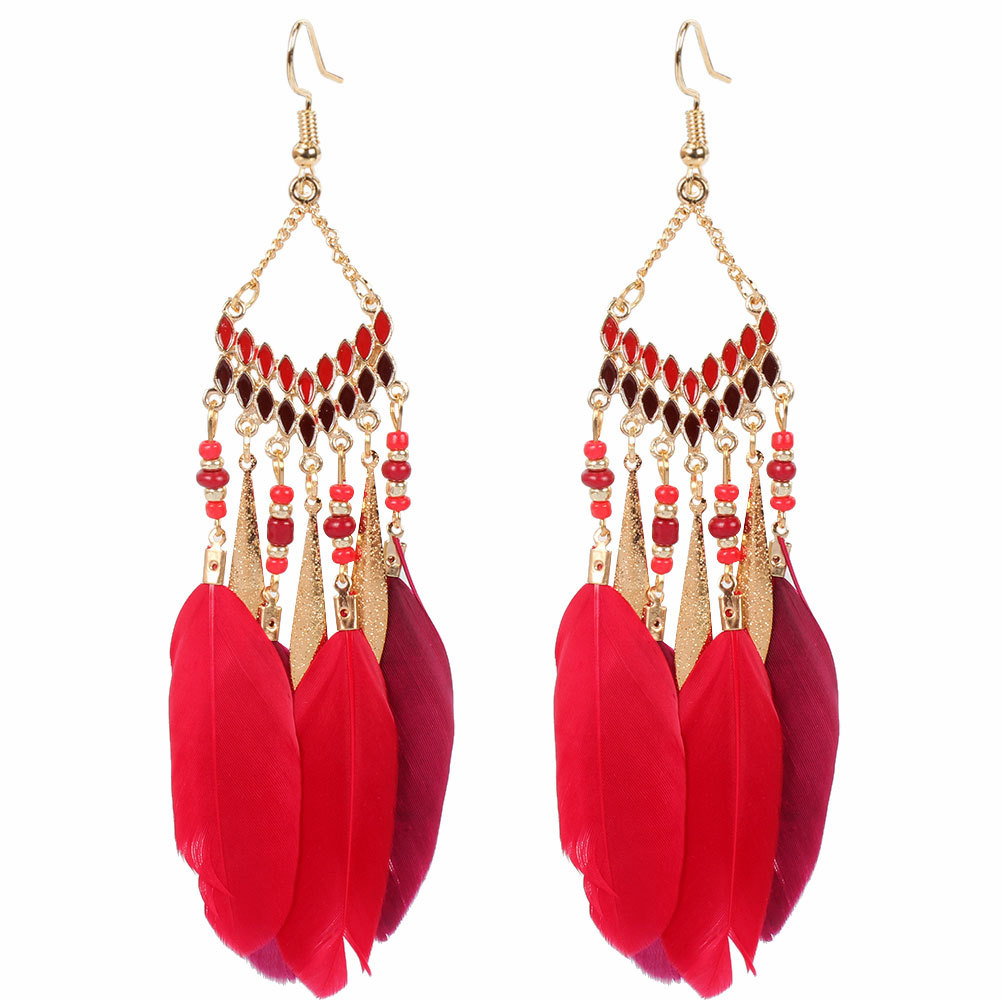 Tassel Beads Earrings Fashion Banquet Party Jewelry