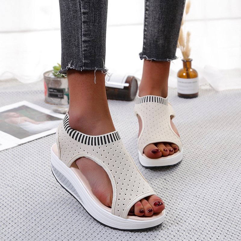 Adult Viscose Shoes Red Fish Mouth Large Sandals