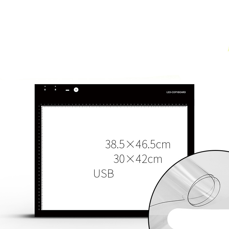  Battery Light-Emitting Board, Writing Station, Cartoon Drawing Board, Sketching Comic Toolbox