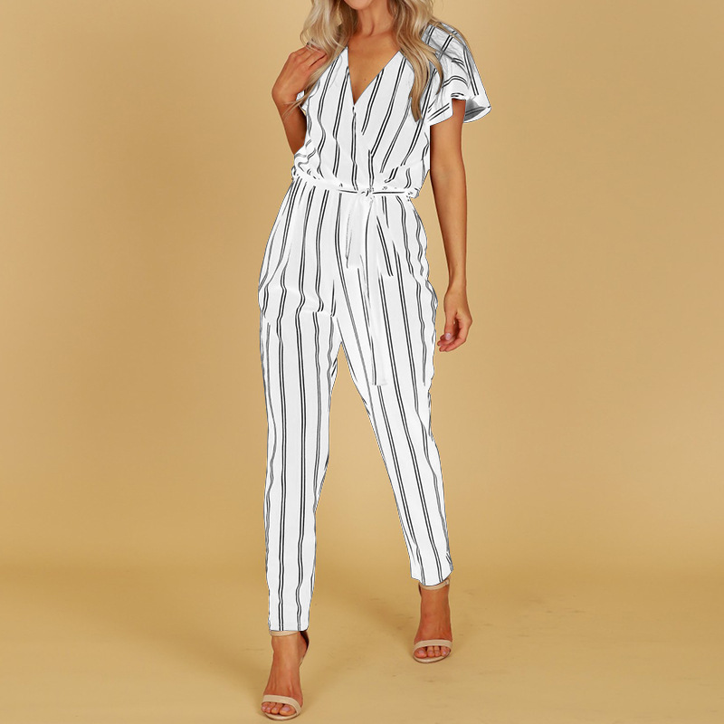 Cross V-Neck Halter Jumpsuit
