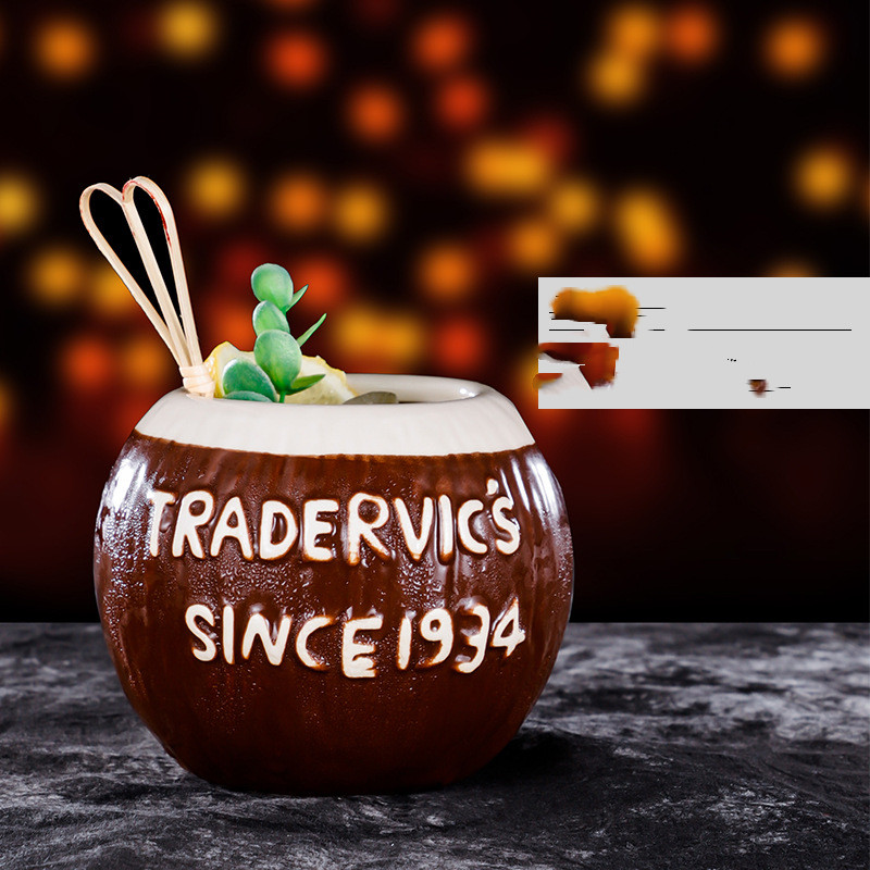 350ml-700ml Ceramic Tiki Mug Creative Porcelain Beer Wine Mug Cup