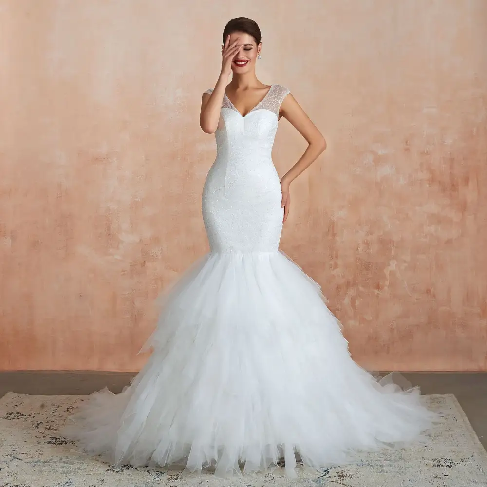 New Fishtail Skirt Wedding Dress Big Tail Bride Female