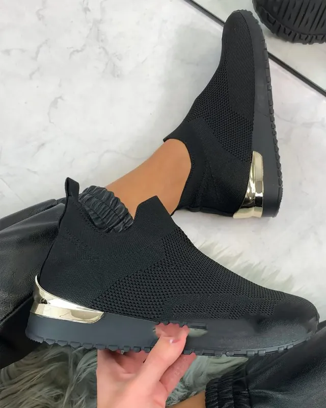 Stretch Cloth Large Size Women'S Shoes Spot European And American Foreign Trade Models Black - Shop at LoveMi
