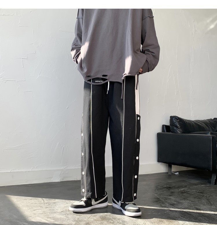 Title 6, Mens Wide Leg Pants Korean Fashion Loose Strai...