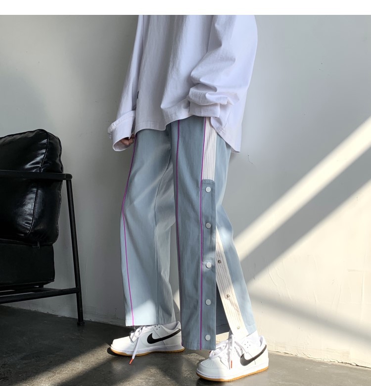 Title 13, Mens Wide Leg Pants Korean Fashion Loose Strai...