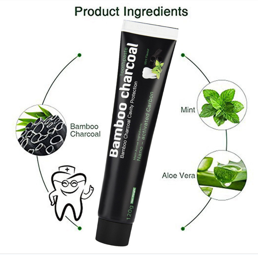 Customized OEM Processing Fresh Aloe Cool Bamboo Charcoal Toothpaste
