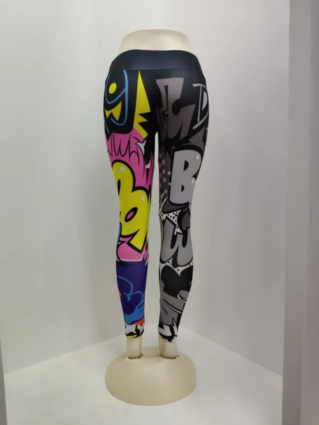 Printed Pants Slim Yoga Pants Sports Leggings Women Color Printing Xl - Shop at LoveMi