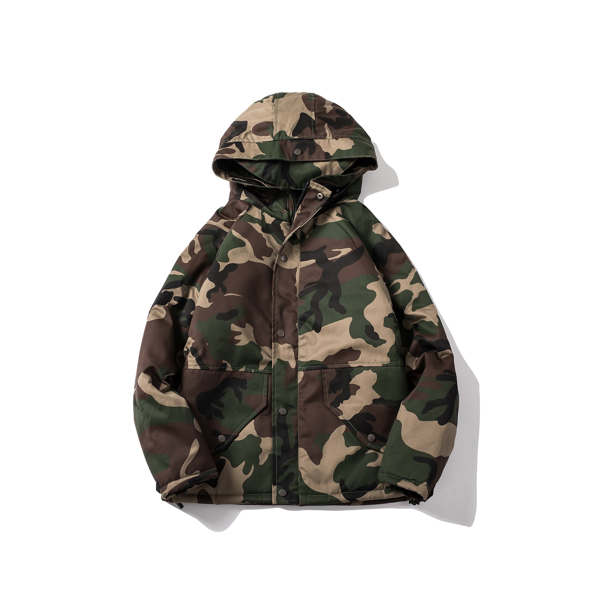 Chaopai Camouflage Retro European And American New Cotton Padded Jacket Winter Men'S Short Tooling Cotton Padded Jacket Thickened Japanese Youth Jacket
