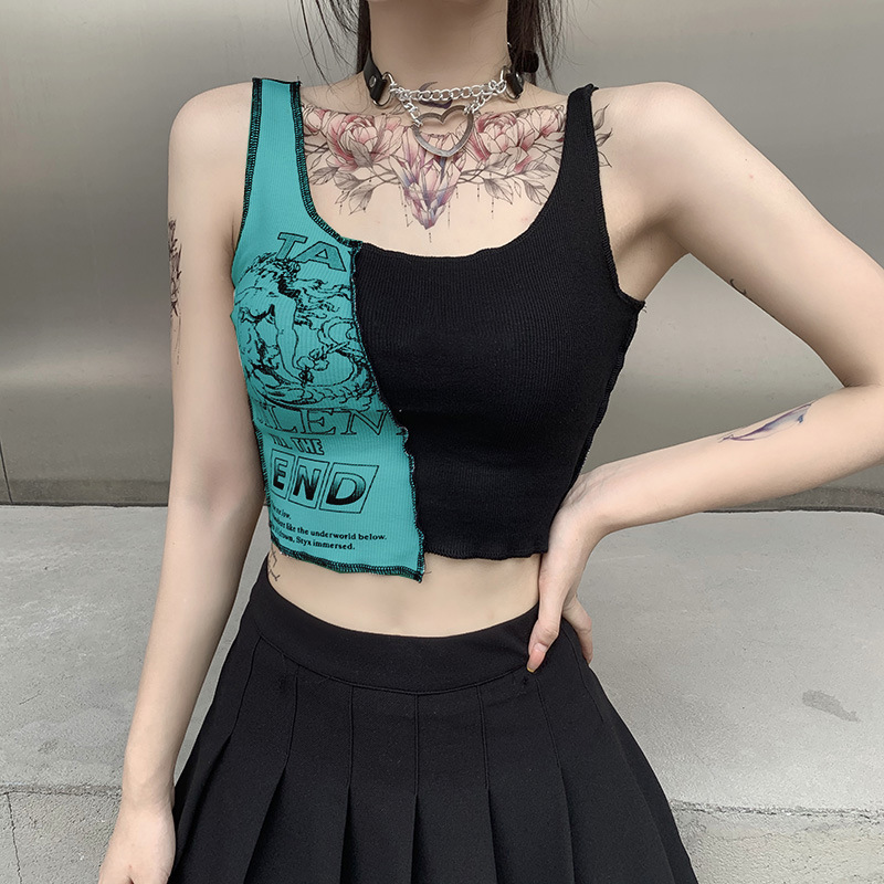 Stitching Contrast Print Outer Jacket Women