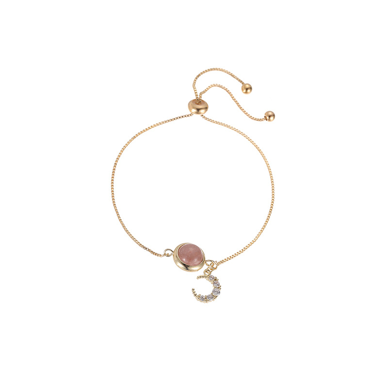 Crystal Strawberry Crystal Bracelet Women's Pull-out Adjustable Bracelet