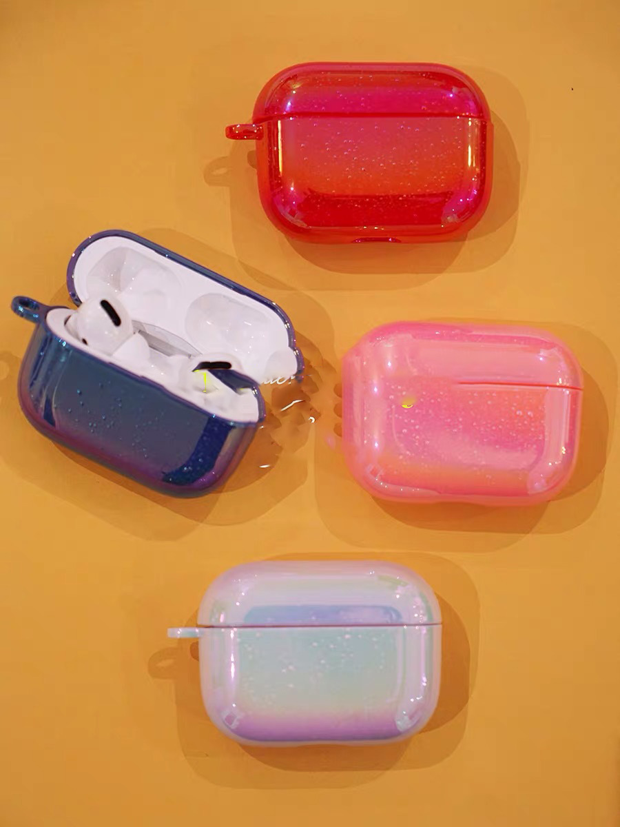 Compatible with Apple, Colorful Gradient Matte Shiny Earphone Shell