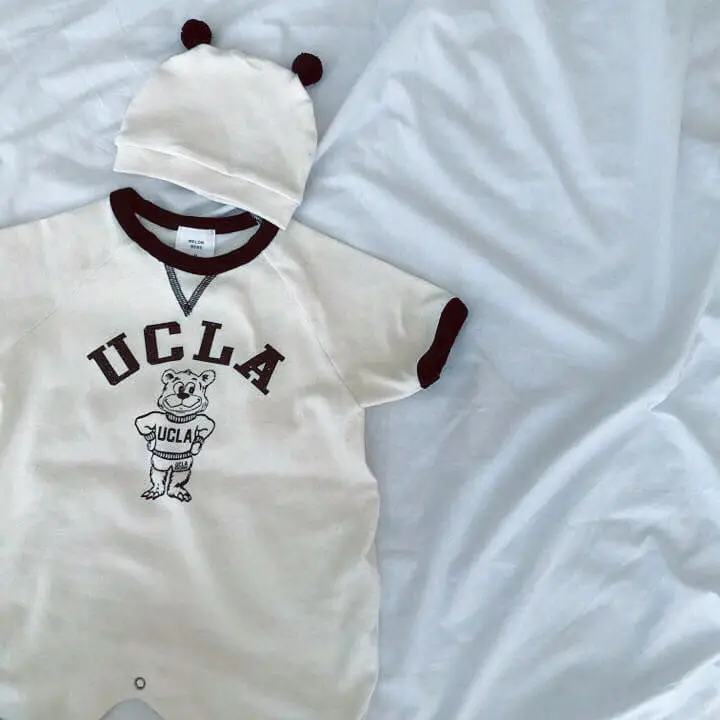 Baby Cartoon Tiger Short-sleeved Jumpsuit