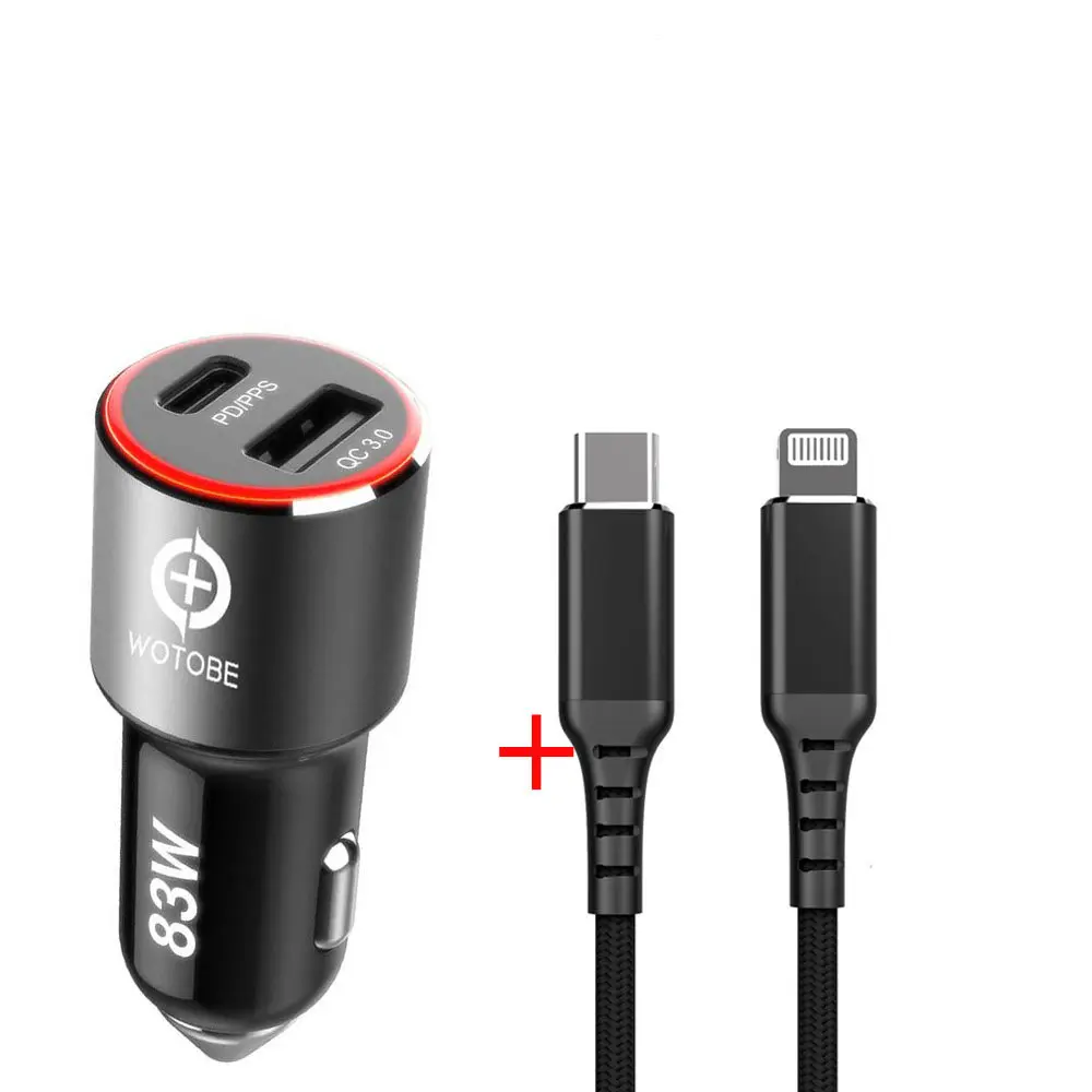 Compatible with Apple, 83W fast Car Charger