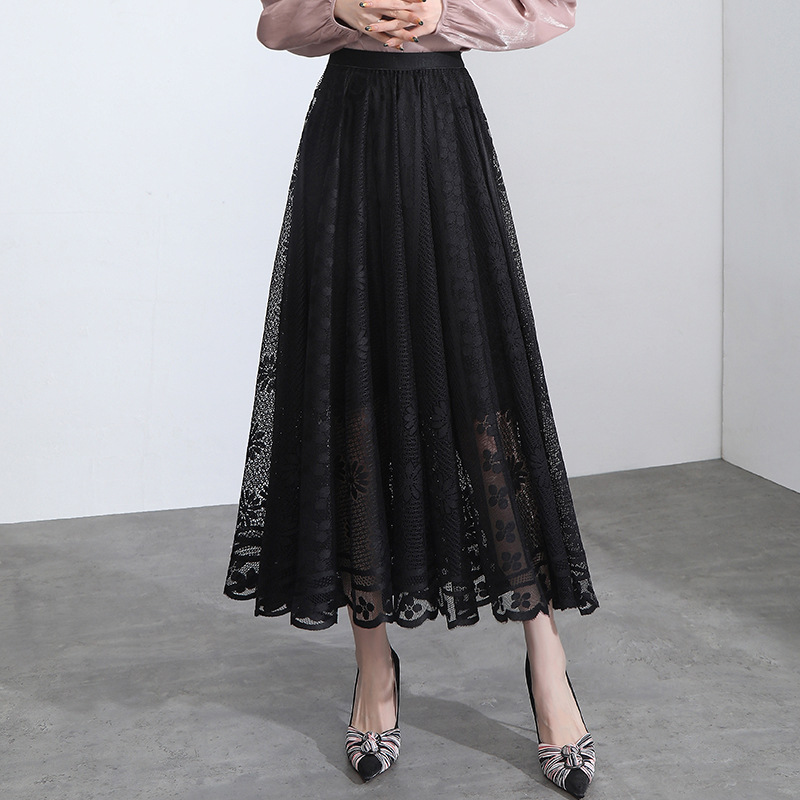 Title 1, Hollow Lace Half-Length Skirt Female Spring And...