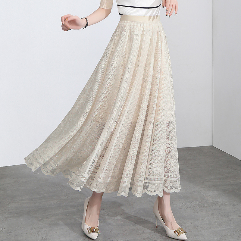 Title 2, Hollow Lace Half-Length Skirt Female Spring And...