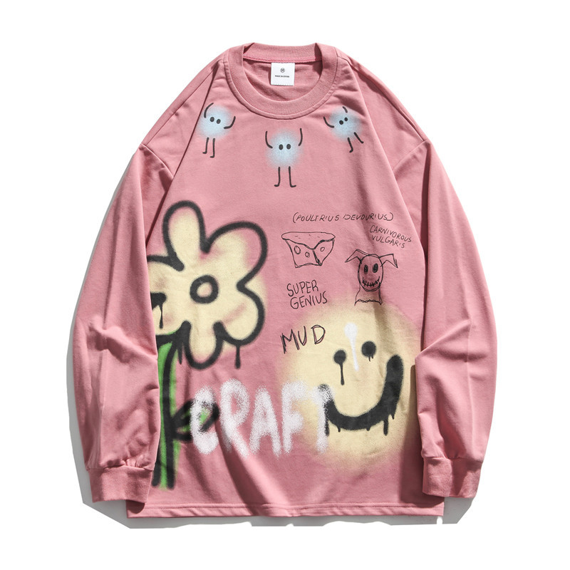 Hip Hop Loose Casual Couple Long Sleeve