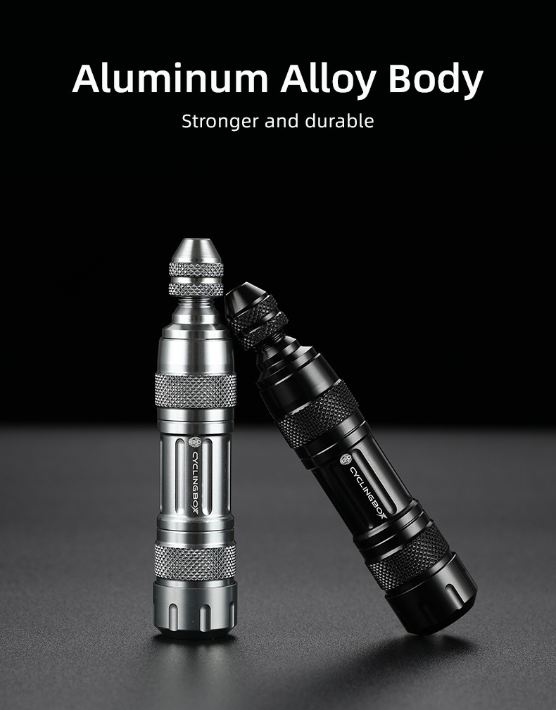 Mountain Bike Vacuum Aluminum Alloy Tire Repair Tool Combination Bicycle Repair Integrated Storage Design Tool