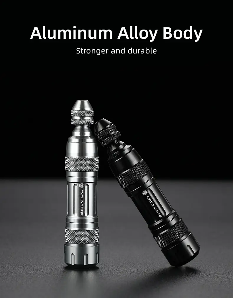 Mountain Bike Vacuum Aluminum Alloy Tire Repair Tool Combination Bicycle Repair Integrated Storage Design Tool