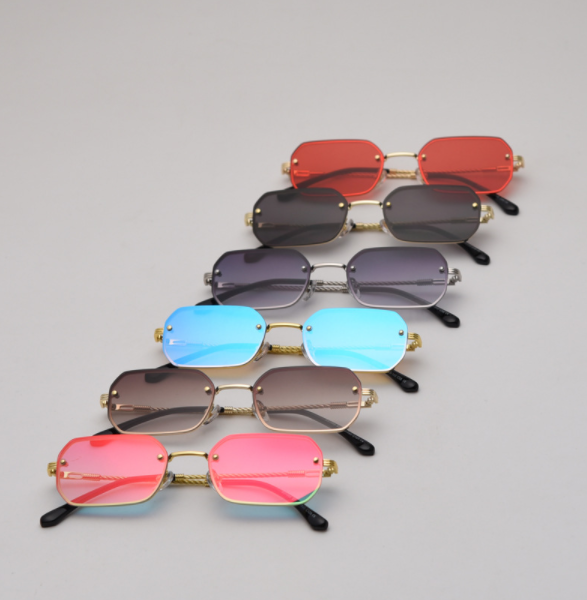 Title 3, Narrow-sided Small Frame Sunglasses, Trendy Str...