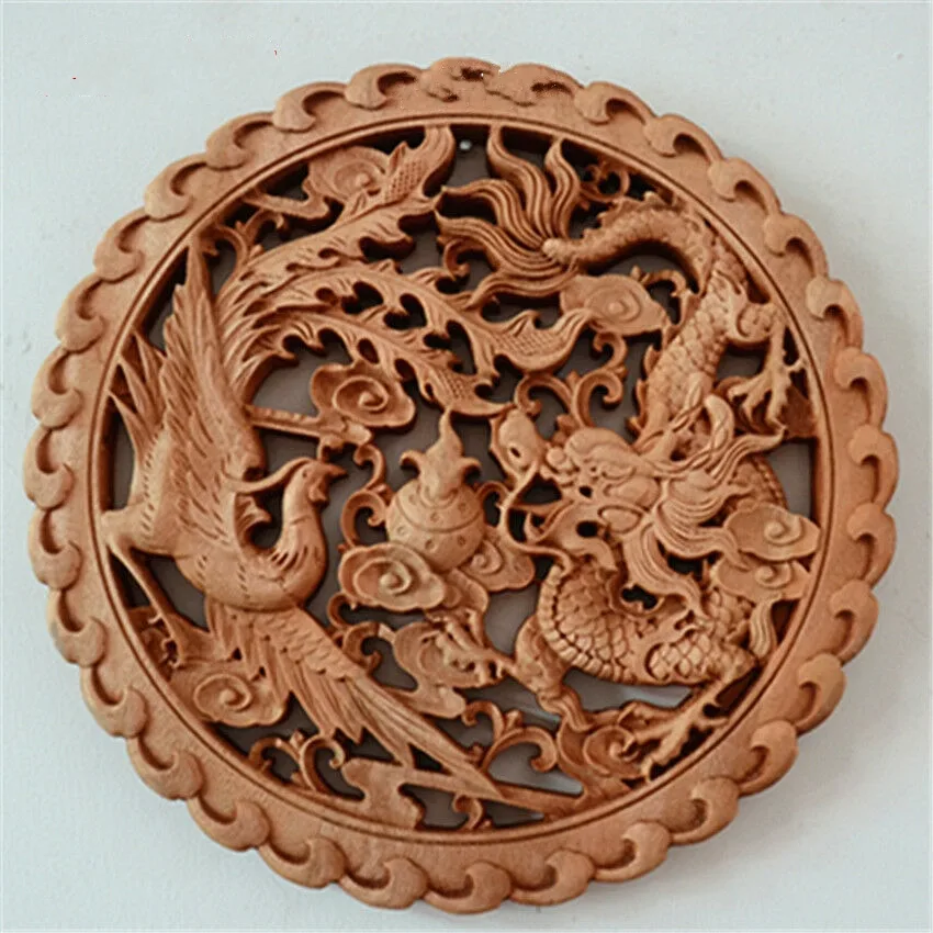 Wood Carving Pendant Solid Hollow Crafts